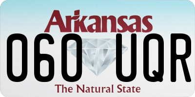 AR license plate 060UQR