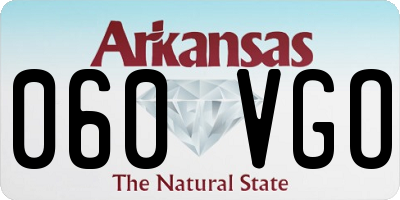 AR license plate 060VGO