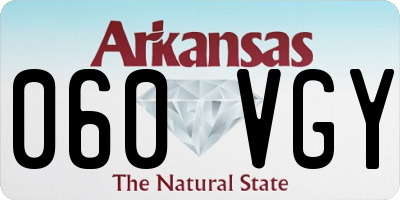 AR license plate 060VGY