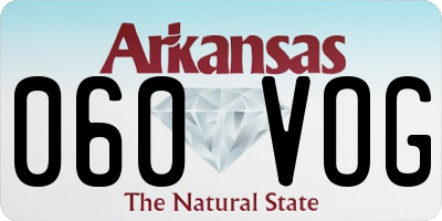 AR license plate 060VOG