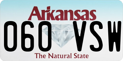 AR license plate 060VSW