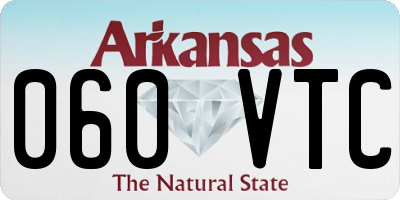 AR license plate 060VTC