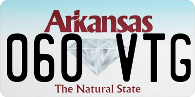 AR license plate 060VTG