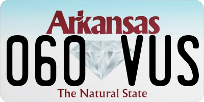 AR license plate 060VUS
