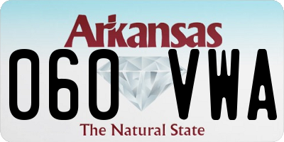 AR license plate 060VWA