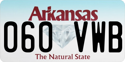 AR license plate 060VWB