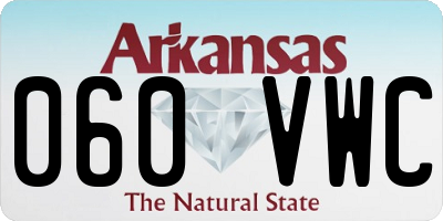 AR license plate 060VWC