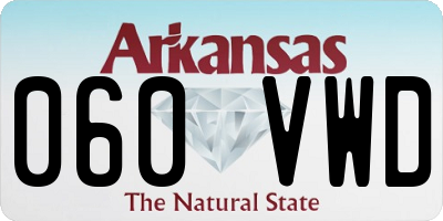 AR license plate 060VWD