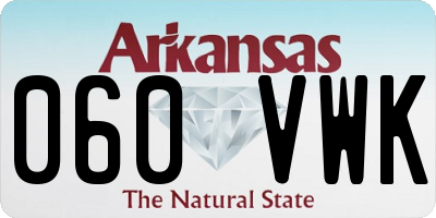 AR license plate 060VWK