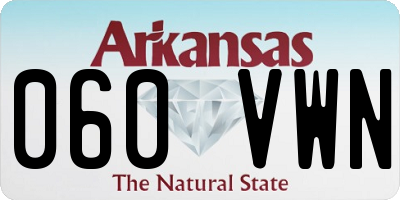 AR license plate 060VWN