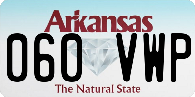 AR license plate 060VWP