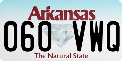 AR license plate 060VWQ