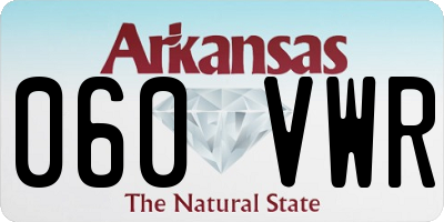 AR license plate 060VWR