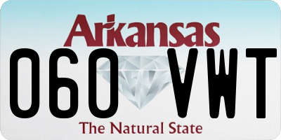 AR license plate 060VWT