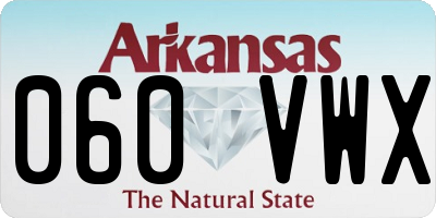 AR license plate 060VWX