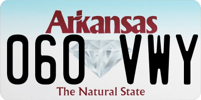 AR license plate 060VWY