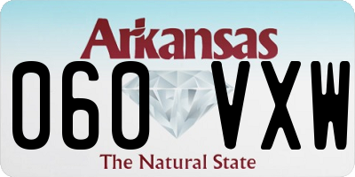 AR license plate 060VXW