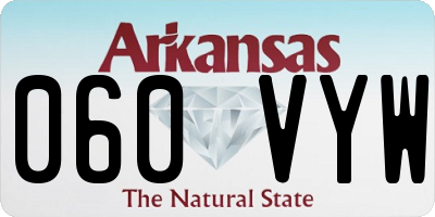 AR license plate 060VYW