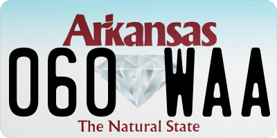 AR license plate 060WAA