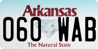 AR license plate 060WAB