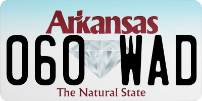 AR license plate 060WAD