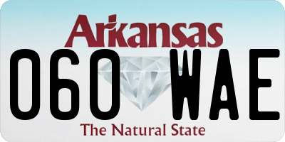 AR license plate 060WAE