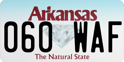 AR license plate 060WAF