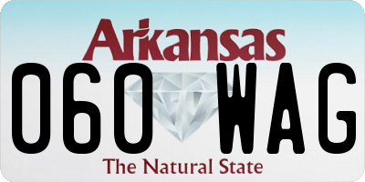 AR license plate 060WAG