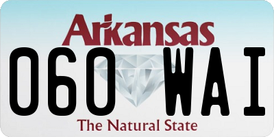 AR license plate 060WAI