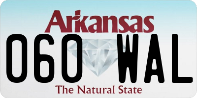 AR license plate 060WAL
