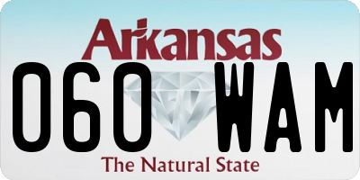 AR license plate 060WAM