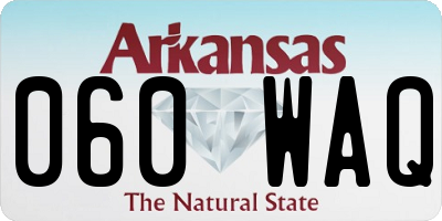AR license plate 060WAQ
