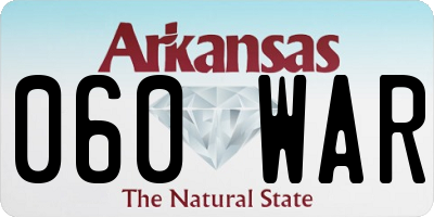 AR license plate 060WAR