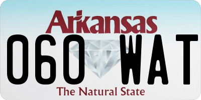 AR license plate 060WAT