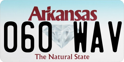 AR license plate 060WAV
