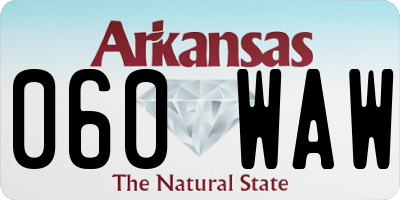 AR license plate 060WAW