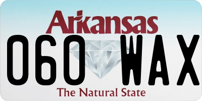 AR license plate 060WAX