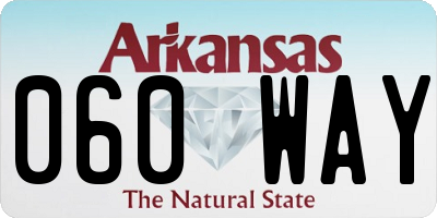 AR license plate 060WAY