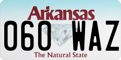 AR license plate 060WAZ