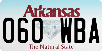 AR license plate 060WBA