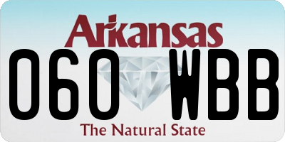 AR license plate 060WBB