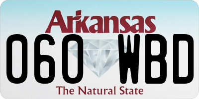 AR license plate 060WBD
