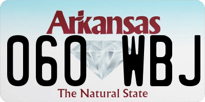 AR license plate 060WBJ