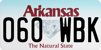 AR license plate 060WBK