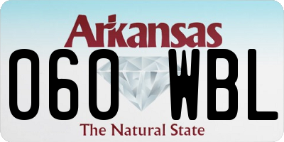 AR license plate 060WBL
