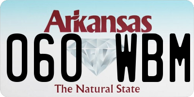 AR license plate 060WBM