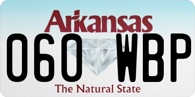 AR license plate 060WBP