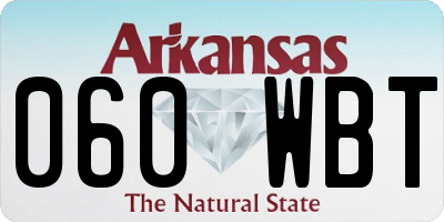 AR license plate 060WBT