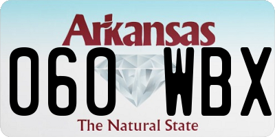 AR license plate 060WBX
