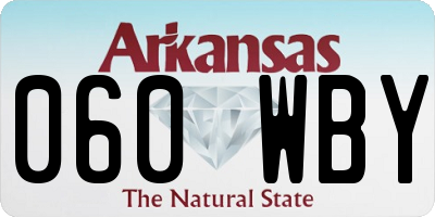 AR license plate 060WBY
